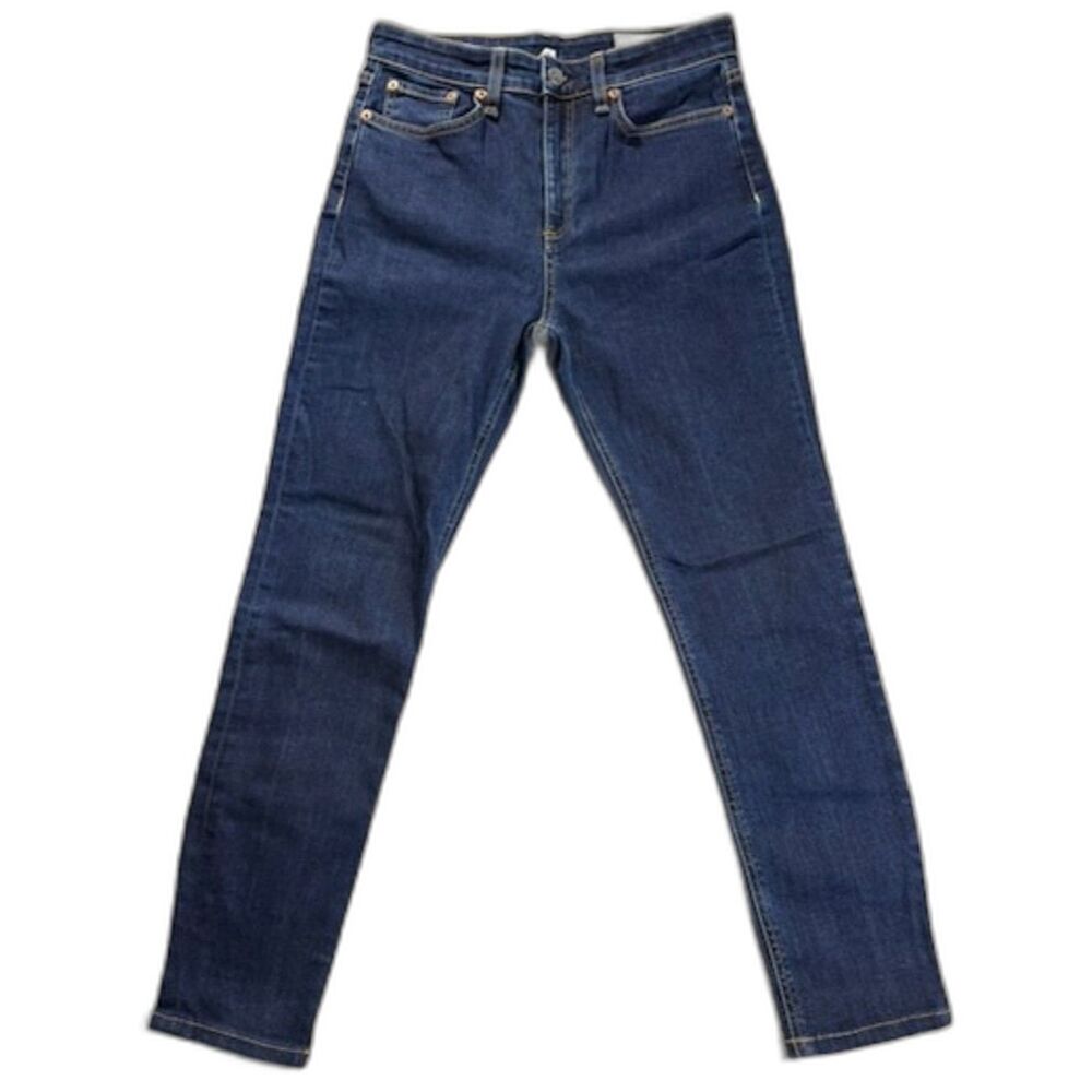 Rag & Bone Nina High Rise Skinny Jeans Women's 26 Blue Dark Wash Ankle Stretch